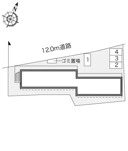 ★手数料０円★川越市的場　月極駐車場（LP）